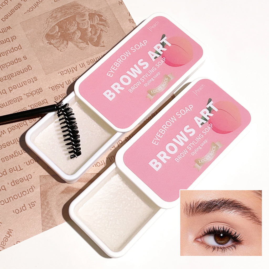 4-Color Waterproof Eyebrow Styling Wax Soap Gel | HIP Eyebrow Styling Wax HIP peach flavor
