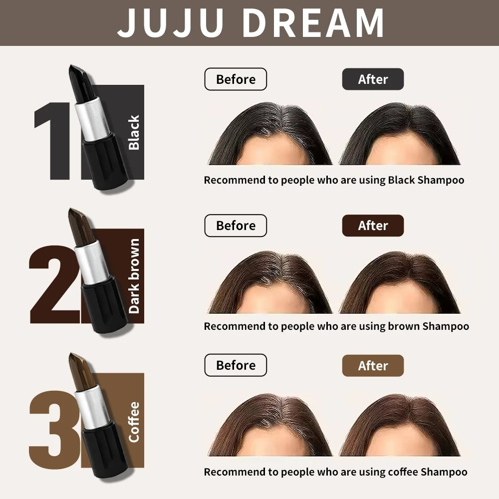 JUJU Dream Temporary Hair Dye Stick – Grey Root Touch-Up Temporary Hair Color HIP