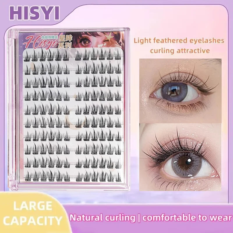 HISYI Glue-Free Segmented False Eyelashes – Multiple Styles False Eyelashes HIP