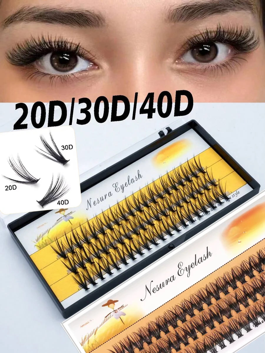 3D Cluster Lashes 20D/30D/40D DIY False Eyelashes 60 Pcs DIY Cluster Lashes HIP