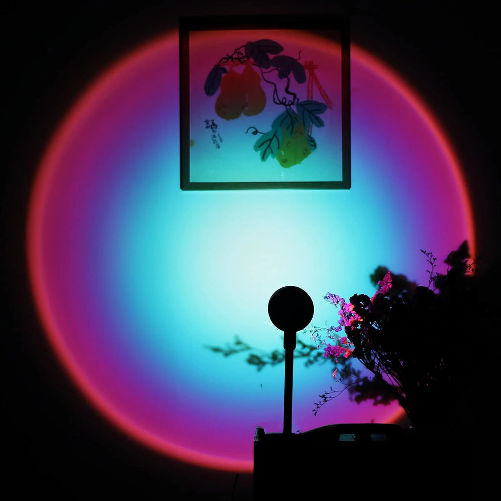 Rainbow Sunset Projection Lamp – USB LED Atmosphere Light Projection Atmosphere Lamp HIP