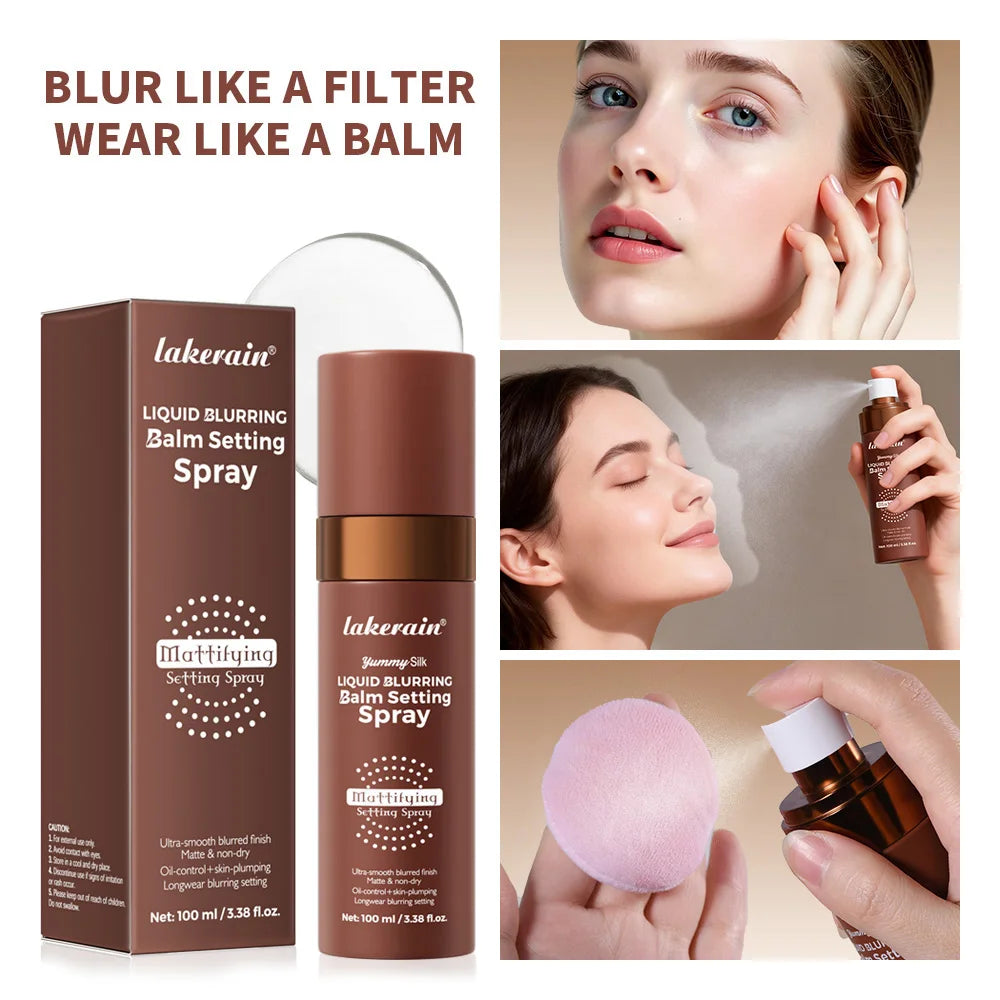 Setting Spray Matte Liquid Balm Mattifying Blurring Hydrating Non Drying Weightless Long lasting Makeup All Day Oil Control HIP