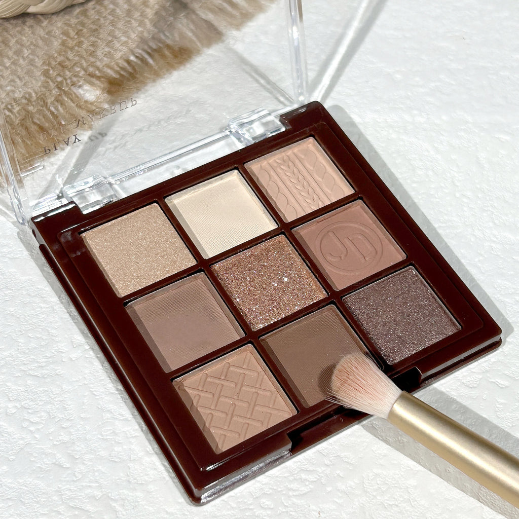 JUJU Dream 9-Shade Brown Earth Eyeshadow Palette – Matte & Shimmer Eyeshadow Palette HIP
