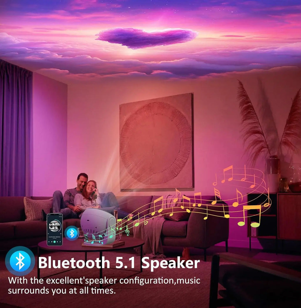 13-in-1 Star Projector Pro 360° Rotating HD Galaxy Projector Pro, with Remote Control White Noise Function, Bluetooth Speaker HIP