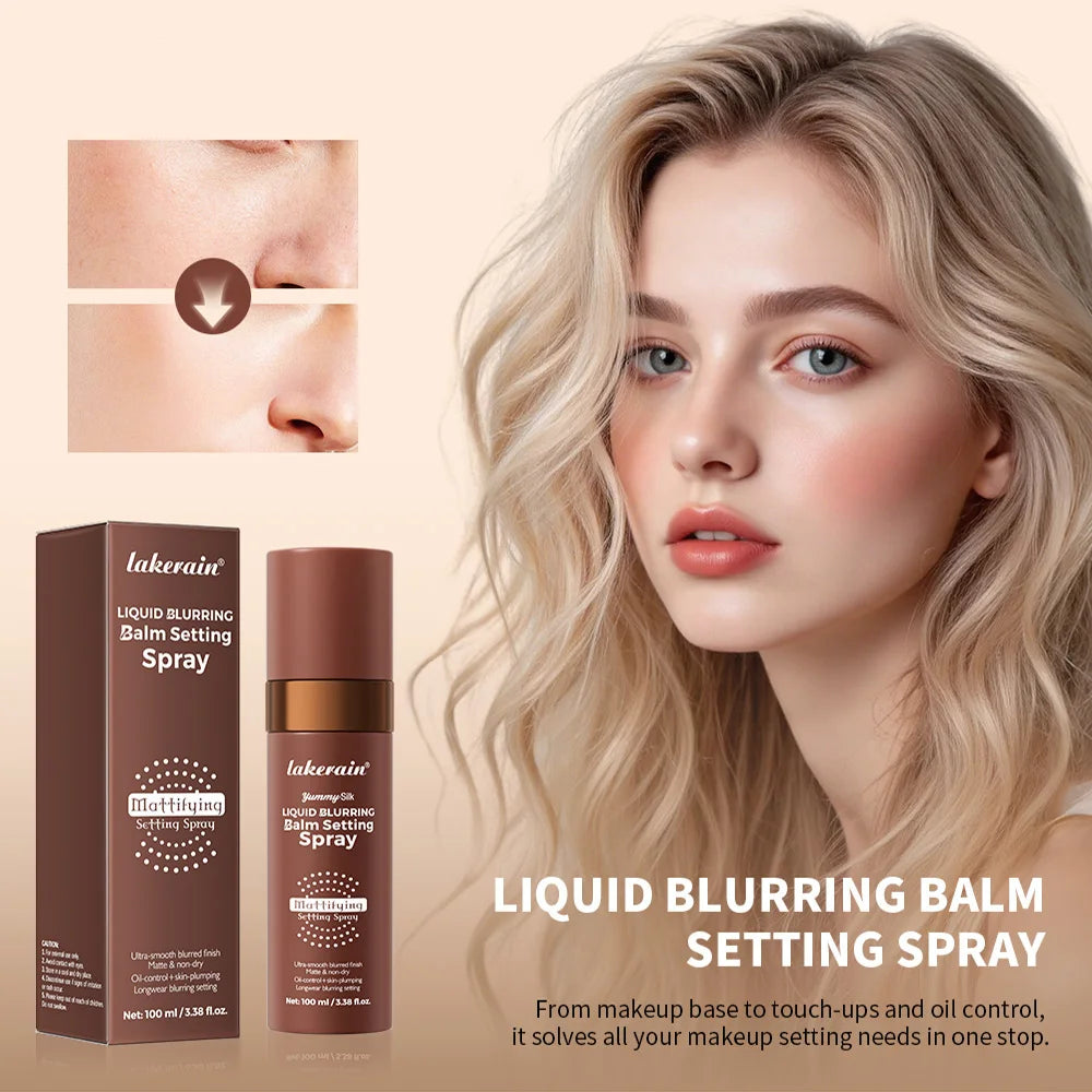 Setting Spray Matte Liquid Balm Mattifying Blurring Hydrating Non Drying Weightless Long lasting Makeup All Day Oil Control HIP