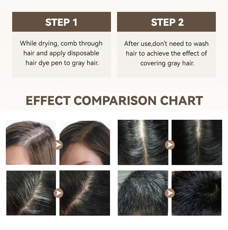 JUJU Dream Temporary Hair Dye Stick – Grey Root Touch-Up Temporary Hair Color HIP