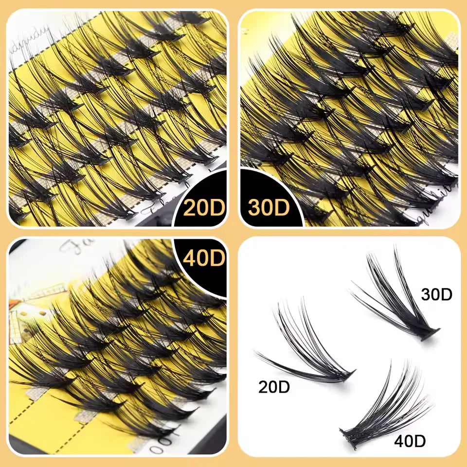 3D Cluster Lashes 20D/30D/40D DIY False Eyelashes 60 Pcs DIY Cluster Lashes HIP