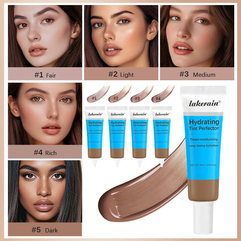 Skin Hydrating BB Cream Skin Tint Perfector Liquid Foundation Brightens Base Concealer Foundation Cosmetics HIP