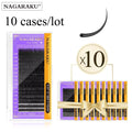 NAGARAKU Eyelashes Makeup Mink Eyelashes Individual Eyelash Natural Soft Lashes High Quality Magnetic Eyelashes Premium Mink HIP C 0.20mm 11mm x 10 trays