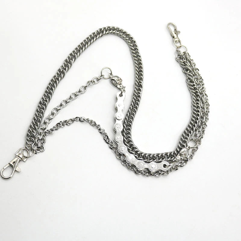 Punk Silver Metal Waist Chain Belt for Men – Rock Hip-Hop Waist Chain Belt HIP