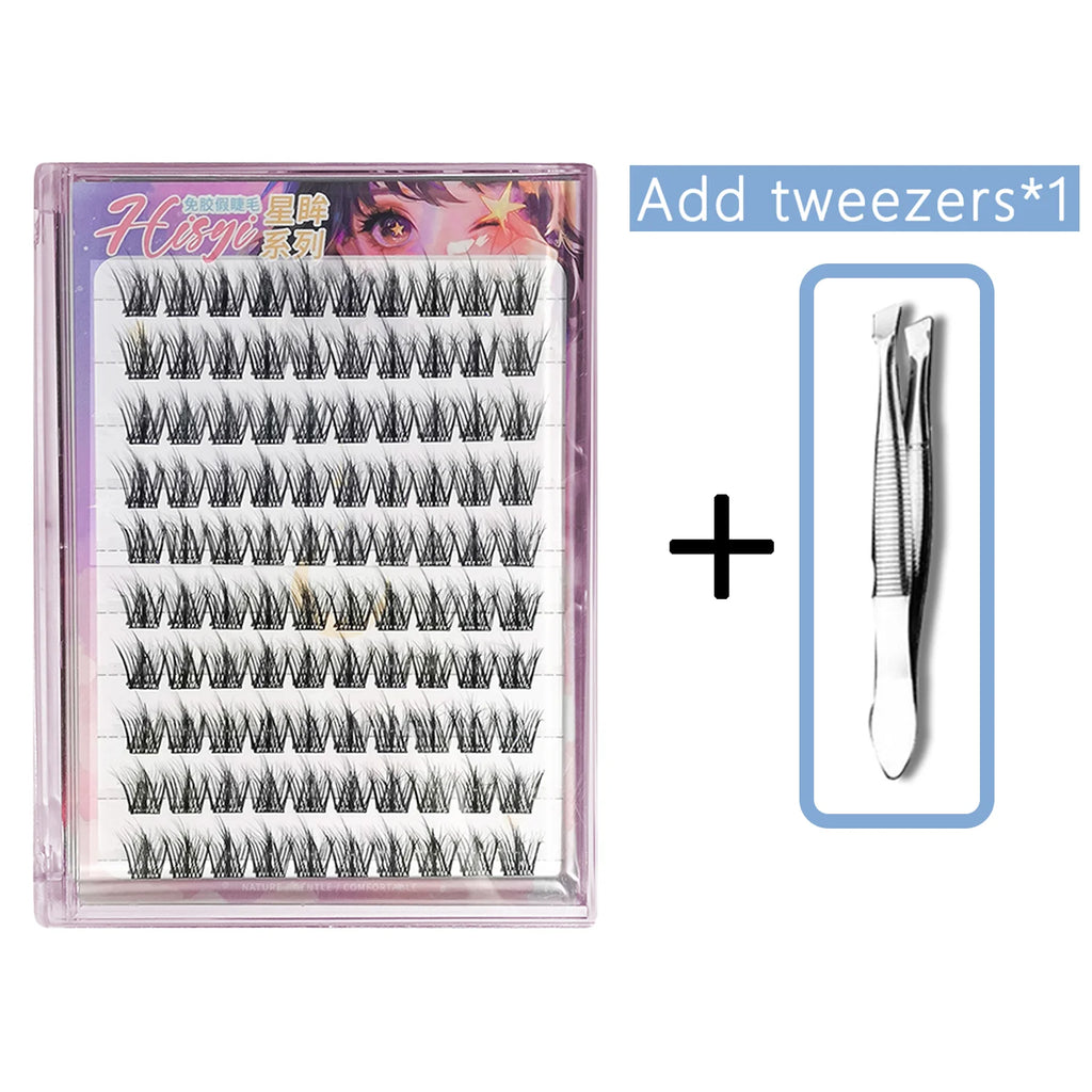 HISYI Glue-Free Segmented False Eyelashes – Multiple Styles False Eyelashes HIP Combo pack 2