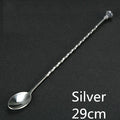 29cm Stainless Steel Cocktail Bar Spoon – Spiral Stirrer Cocktail Bar Spoon HIP Silver 29cm