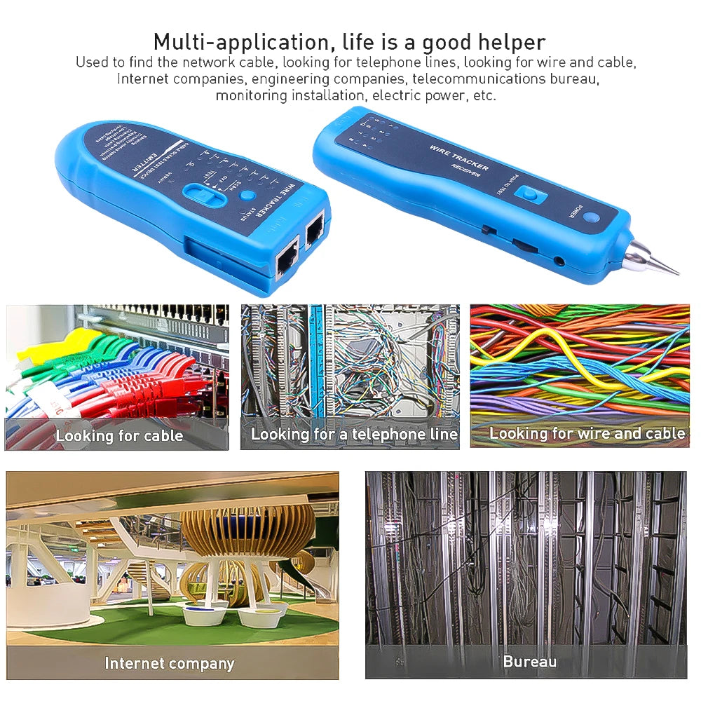 Network Cable Tester & LAN Wire Tracker – RJ45 RJ11 Cat5 Cat6 Network Cable Tester HIP