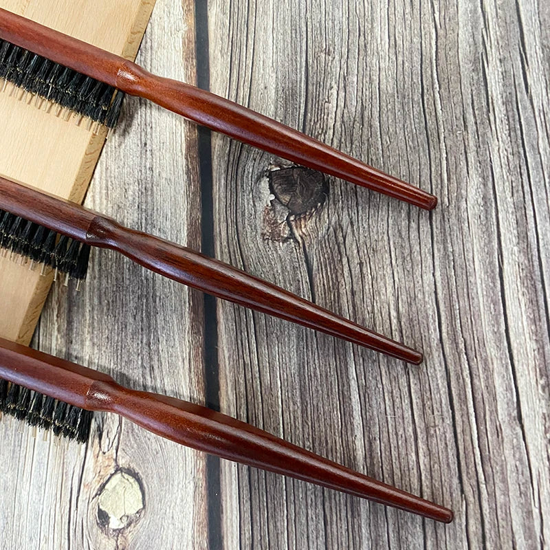 Professional Salon Teasing Back Hair Brushes Wood Slim Line Comb Hairbrush Extension Hairdressing Styling Tools DIY Kit 1 PCS HIP