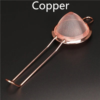 Stainless Steel Julep Bar Cocktail Strainer | BARMAID Bar Strainer Tool HIP Copper 22.5cm