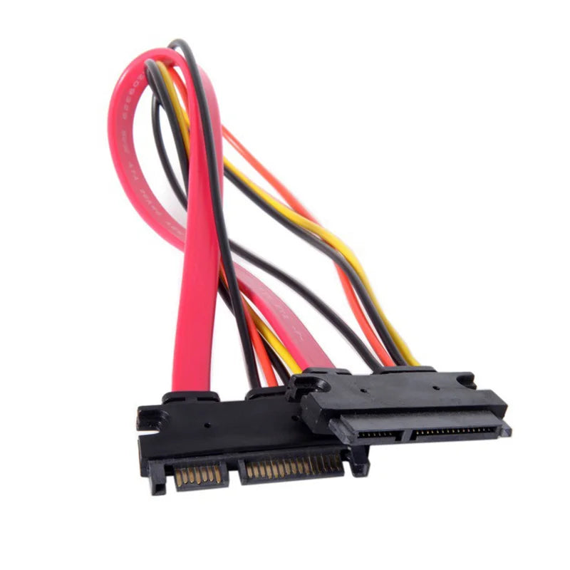 OULLX 22-Pin SATA Male to Female Adapter Cable 30/50cm SATA Adapter Cable HIP