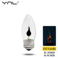 YNL LED Flame Effect Candle Bulb E14 E27 – Vintage Edison Style LED Flame Bulb HIP E27 Candle