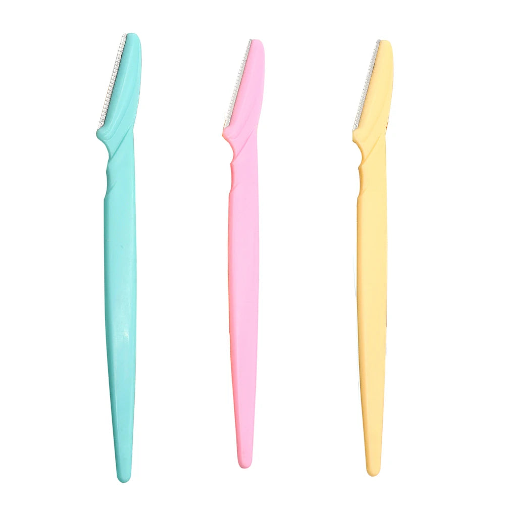 3/6/9PCS Eyebrow Trimmer Hair Remover Facial Razor Blades Shaver Sharp Portable Set Makeup Tool Kit HIP 3Pcs