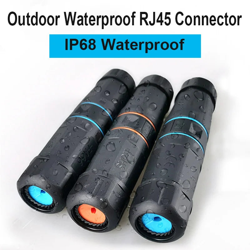 IP68 Waterproof RJ45 Female Coupler Adapter – CAT5E/CAT6 Network Cable Adapter HIP