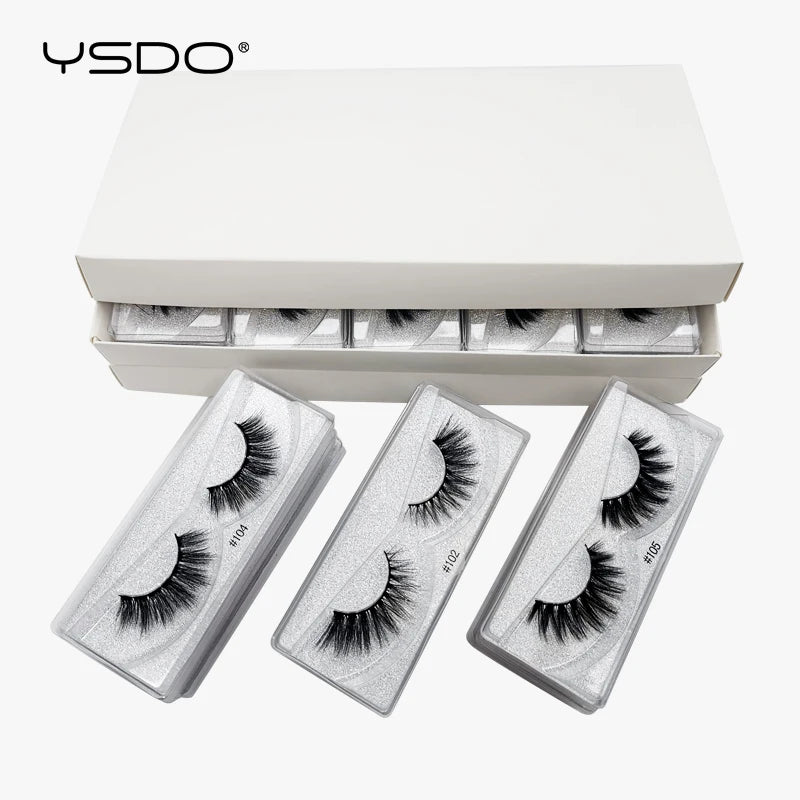 Faux 3D Mink Lashes Wholesale 10/20/30/40/50/100 Pairs Eyelash Makeup Fluffy Thick False Eyelashes In Bulk Cilios Natural Lashes HIP