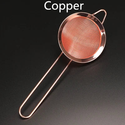 304 Stainless Steel Conical Cocktail Sieve & Julep Strainer Cocktail Bar Strainer HIP Copper 23.3cm