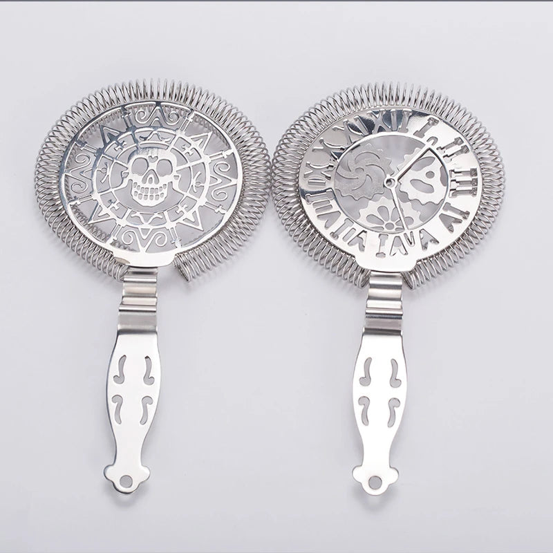 Skull Cocktail Strainer – Stainless Steel Sprung Bar Tool Cocktail Bar Strainer HIP
