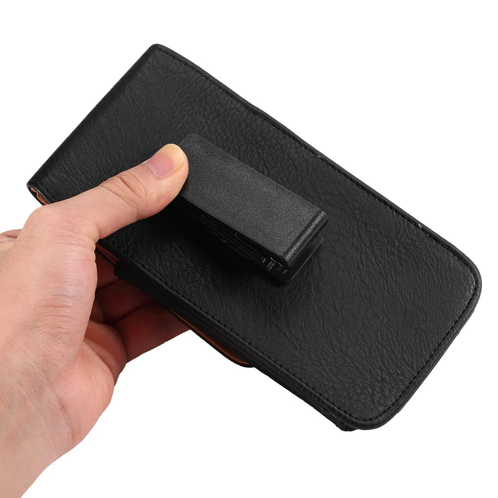 Universal Leather Belt Clip Phone Holster Pouch 3.5–6.3" Phone Belt Pouch HIP