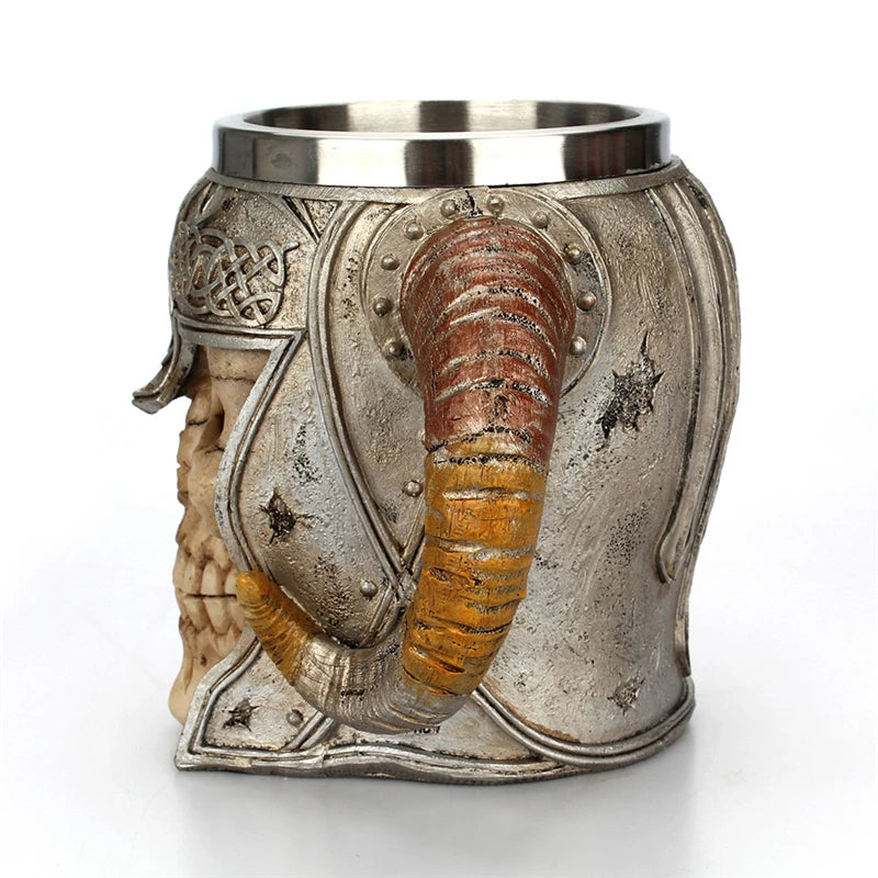 600ml Viking Skull Ceramic Tiki Mug – Coffee & Tea Cup Novelty Ceramic Mug HIP