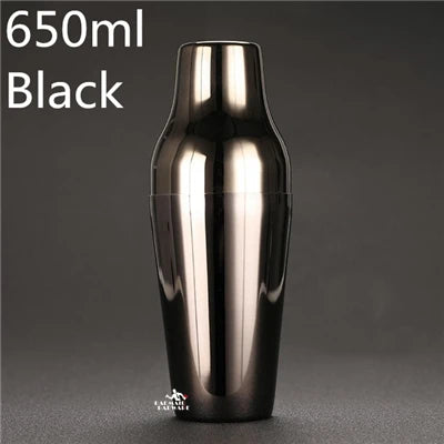 650ml Stainless Steel Boston Cocktail Shaker | Bartender Tool Cocktail Shaker HIP Black 650ml