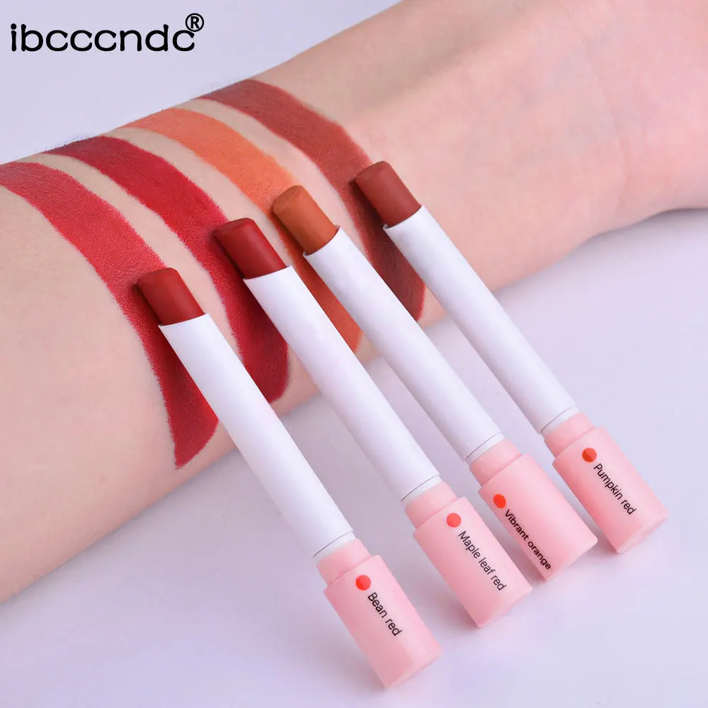 4‑Lasting Stick Waterproof Lip Set Matte Lipstick Transparent Finish Longwear Lip Makeup Valentine Christmas Gift For Her HIP