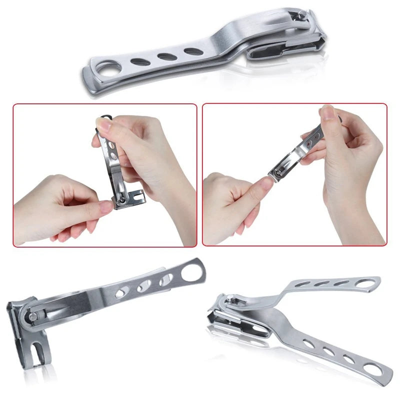Nail Toe Clipper Cutter Trimmer Scissor Stainless Steel Manicure Pedicure Tool 360 Degree Rotary Cuticle Toenail Nail Clipper HIP