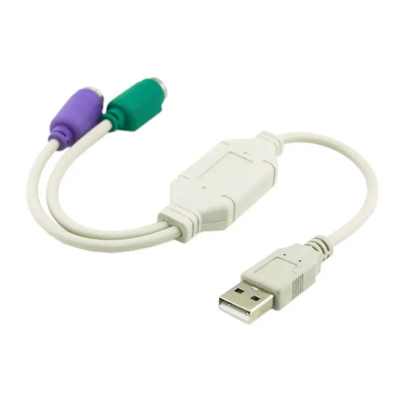 OULLX USB to Dual PS/2 Adapter Cable – Keyboard & Mouse USB PS/2 Adapter Cable HIP