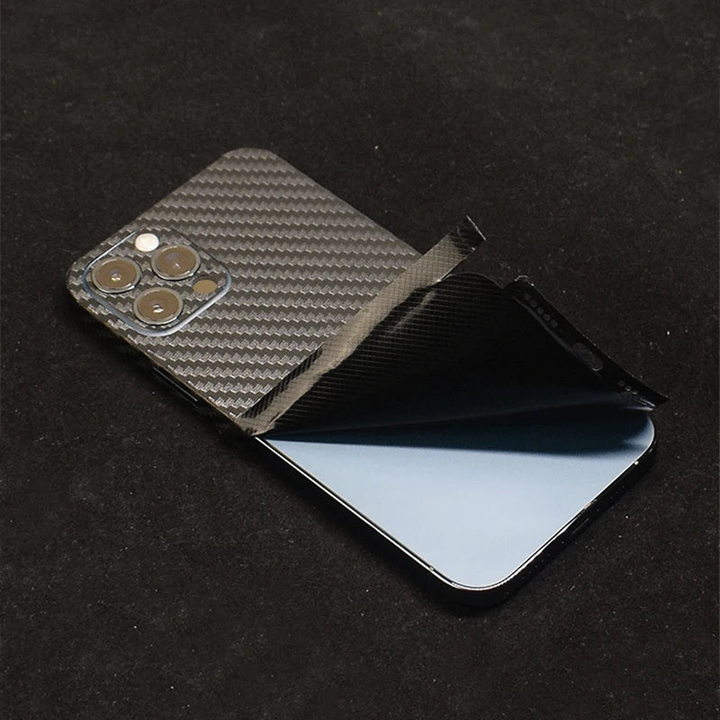 3D Carbon Fiber Back Skin Sticker for iPhone – Anti-Scratch Phone Skin Sticker HIP