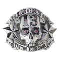 MYMC Skull Skeleton Belt Buckle – Punk Rock Western Style Metal Belt Buckle HIP B Not include belt