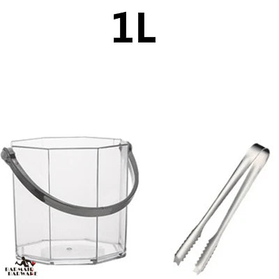 1.2L Diamond Acrylic Ice Bucket with Tong – Wine & Champagne Ice Bucket Set HIP made of plastic