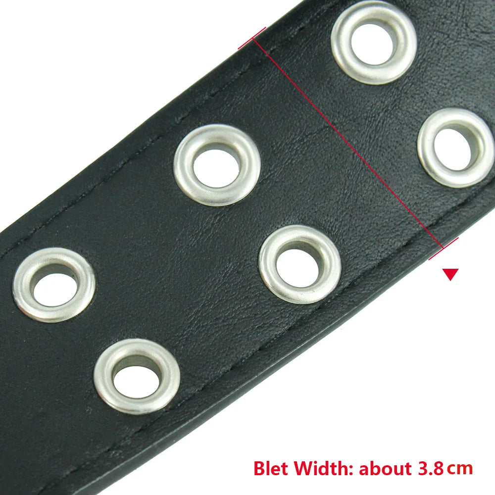MYMC Punk Chain Belt – Adjustable Grommet Buckle Unisex Punk Chain Belt HIP