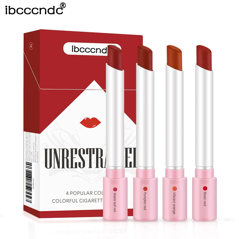 4-Lasting Stick Waterproof Lip Set - Long-Lasting Matte Lipstick with Transparent Finish - Perfect Valentine's Day Gift for Her HIP 1 set