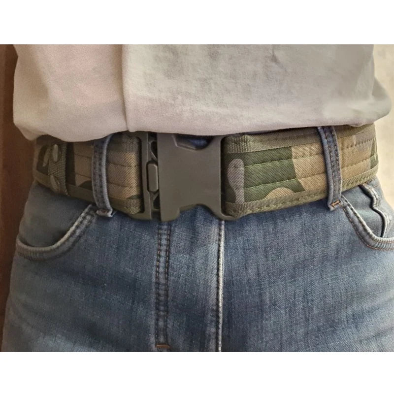Men's Quick Release Tactical Belt – Canvas Army Style 120cm Tactical Canvas Belt HIP