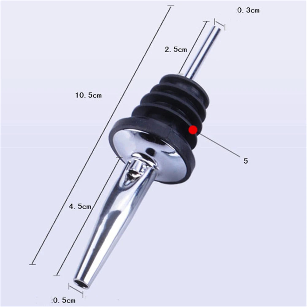 4-Piece Stainless Steel Wine & Liquor Bottle Pourer Stoppers Wine Bottle Pourers HIP