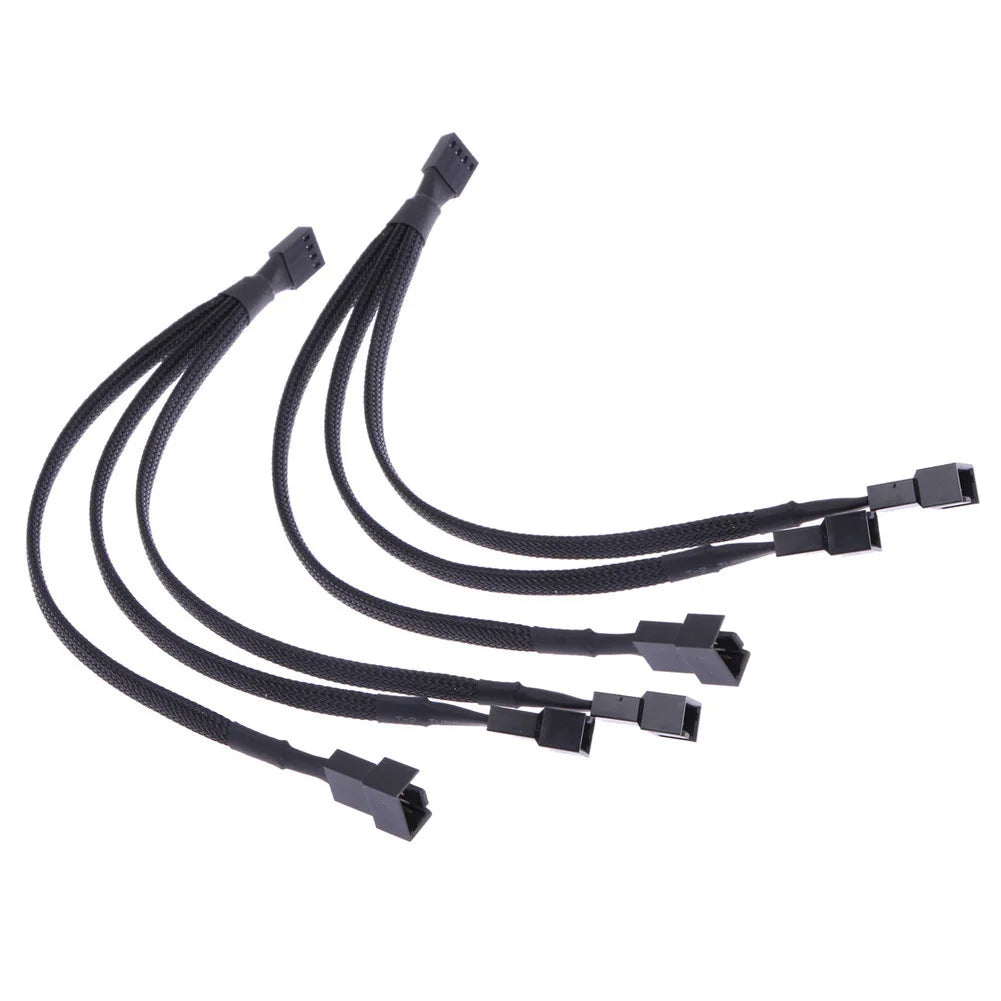 4-Pin 1-to-3 PWM Fan Power Splitter Cable for Desktop PC Fan Splitter Cable HIP