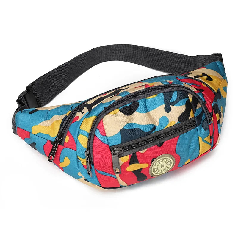 Camouflage Waist Bag – Unisex Nylon Banana Fanny Pack Waist Pack Bag HIP