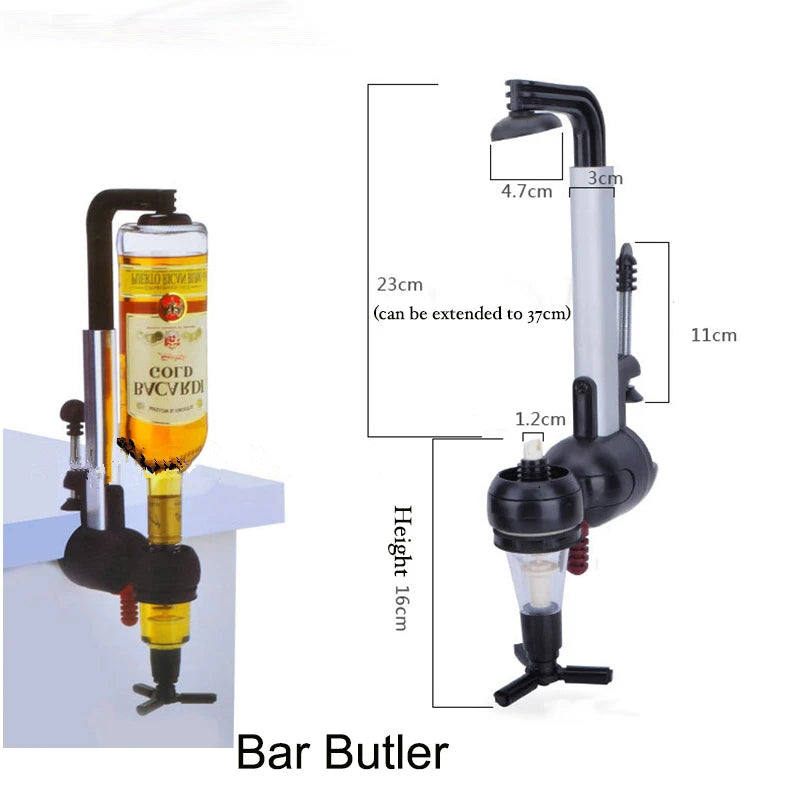 Single Optic Rotary Wine Bottle Pourer & Stopper | Bar Butler Wine Bottle Pourer HIP