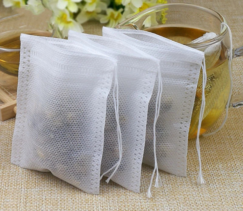 100-Pack Drawstring Tea Filter Bags – 3 Sizes, Loose Leaf Tea Tea Filter Bags HIP