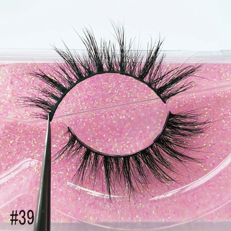 YSDO 1 Pair Cross Mink Eyelashes Soft Real 3D Lashes Maquiagem False Eyelashes Dramatic Wispy Lashes Makeup Cilios Faux Cils HIP 1pair-39A LASHES