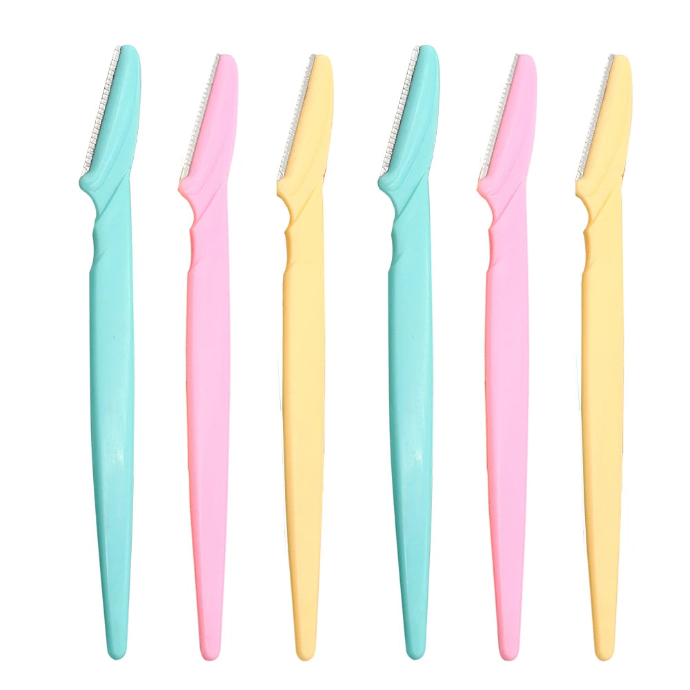 3/6/9PCS Eyebrow Trimmer Hair Remover Facial Razor Blades Shaver Sharp Portable Set Makeup Tool Kit HIP 6Pcs