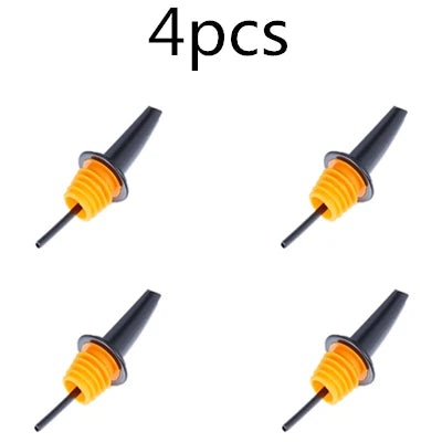 4-Piece Stainless Steel Wine & Liquor Bottle Pourer Stoppers Wine Bottle Pourers HIP 4pcs Orange