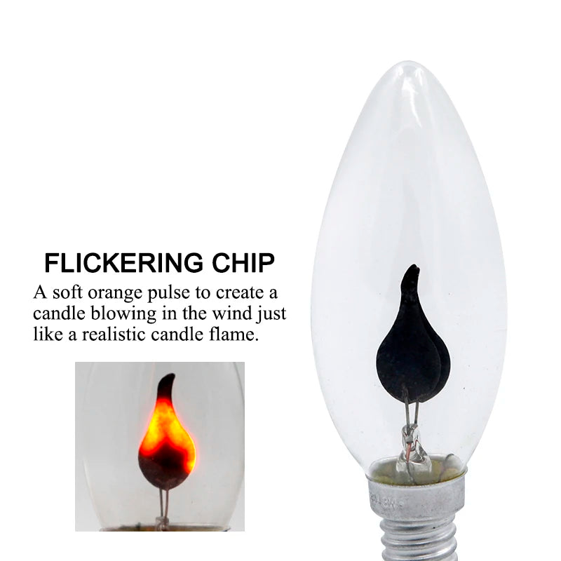 YNL LED Flame Effect Candle Bulb E14 E27 – Vintage Edison Style LED Flame Bulb HIP