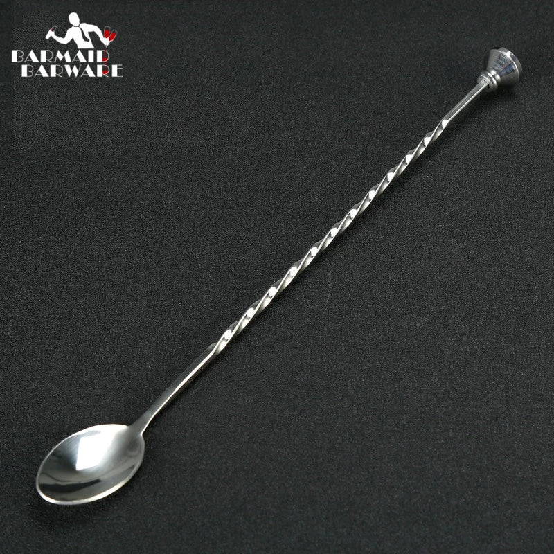 29cm Stainless Steel Cocktail Bar Spoon – Spiral Stirrer Cocktail Bar Spoon HIP