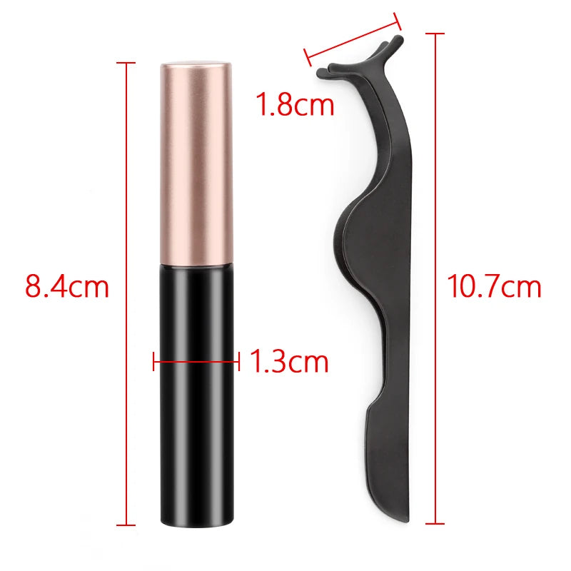 Magnetic Eyelashes 3D Mink Eyelashes Makeup Magnetic Lashes Eyeliner Tweezers Set Natural False Lashes Short Faux Cils HIP