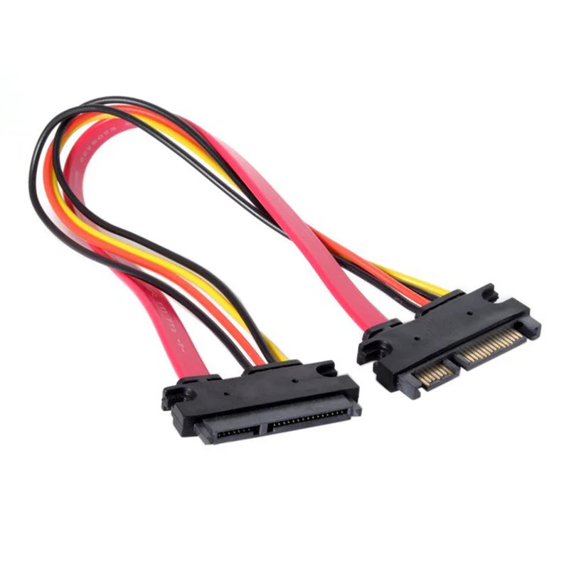 OULLX 22-Pin SATA Male to Female Adapter Cable 30/50cm SATA Adapter Cable HIP